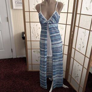 Beware Swim Cover Up sz S Aqua